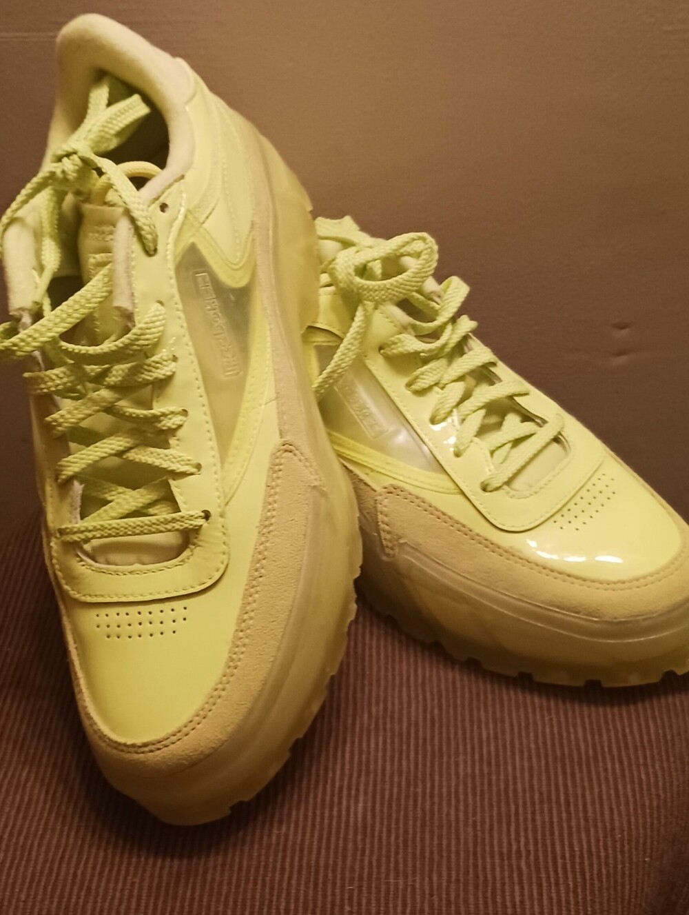 Reebok Women's Neon Lime Platform Sneakers